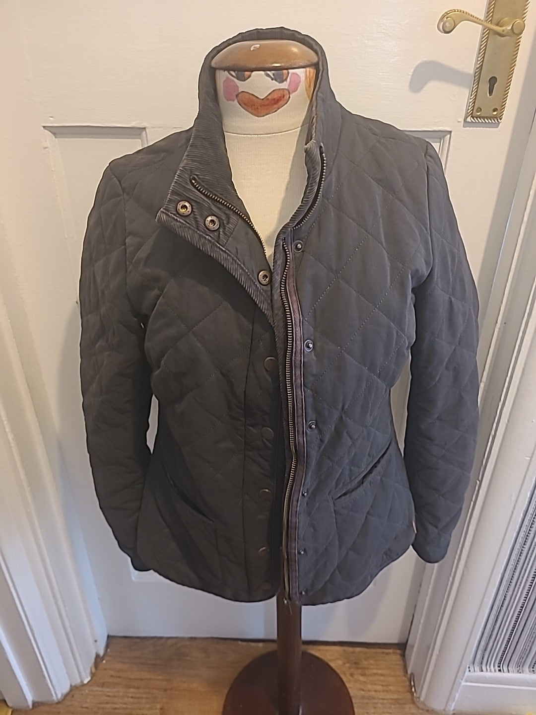 Ladies Fat Face Size 8 Grey Lined Jacket