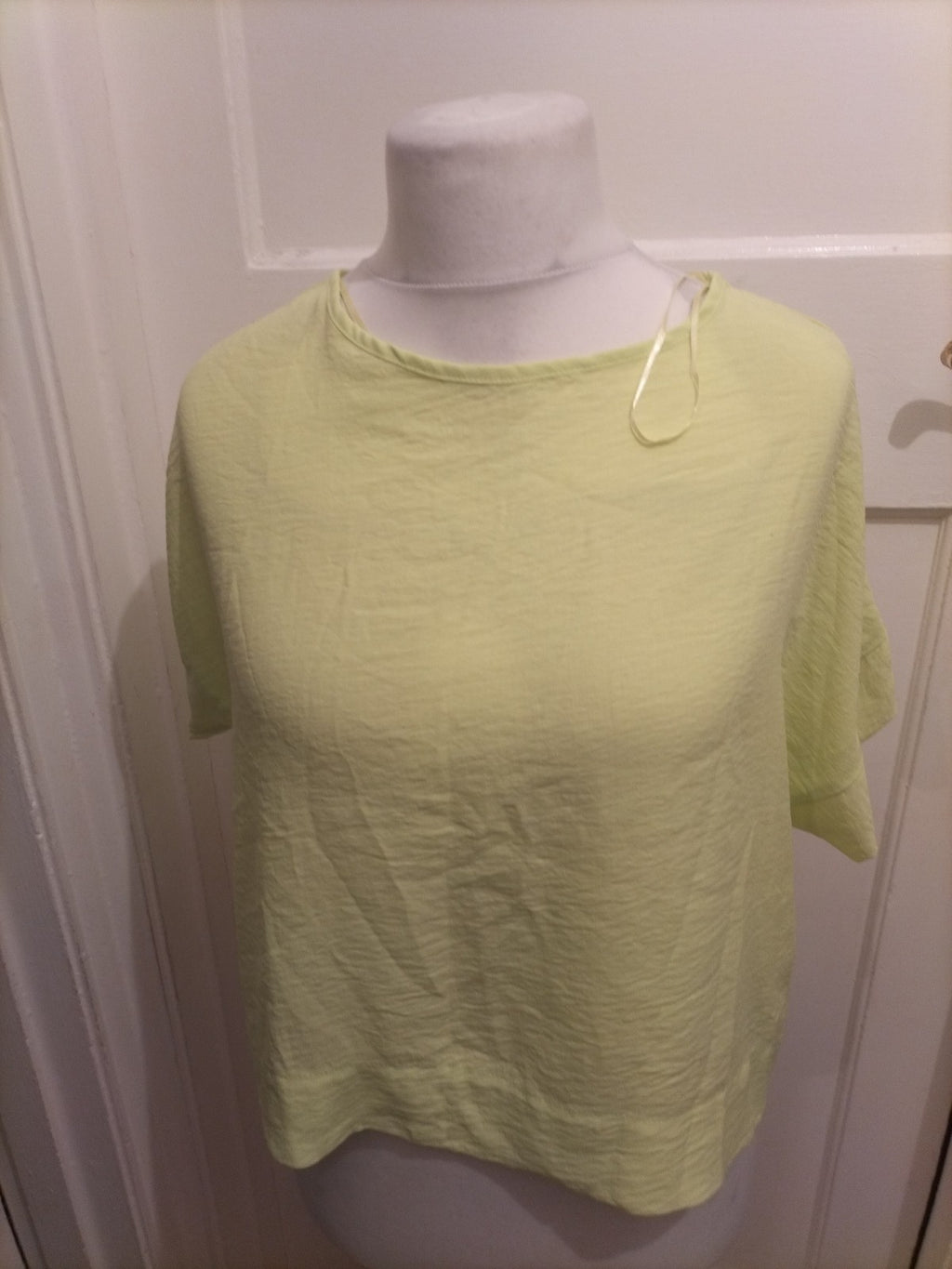 Ladies F&F Size 10 Lemon Short Sleeve Blouse