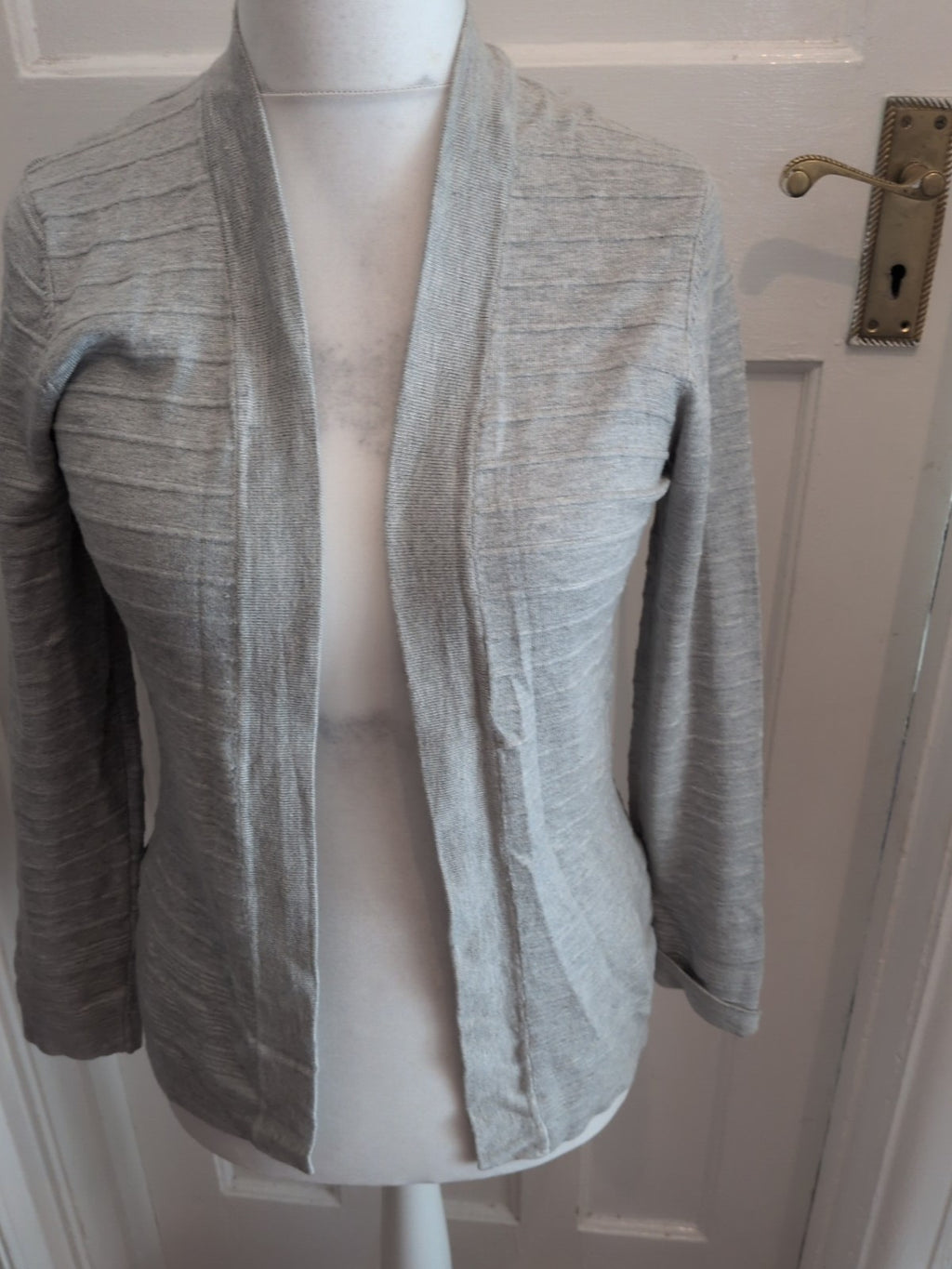 Cc Petite Small Grey Open Cardigan Blouse