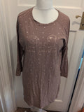 Beloved 2XL Brown Spot Long Sleeve Pyjama Dress