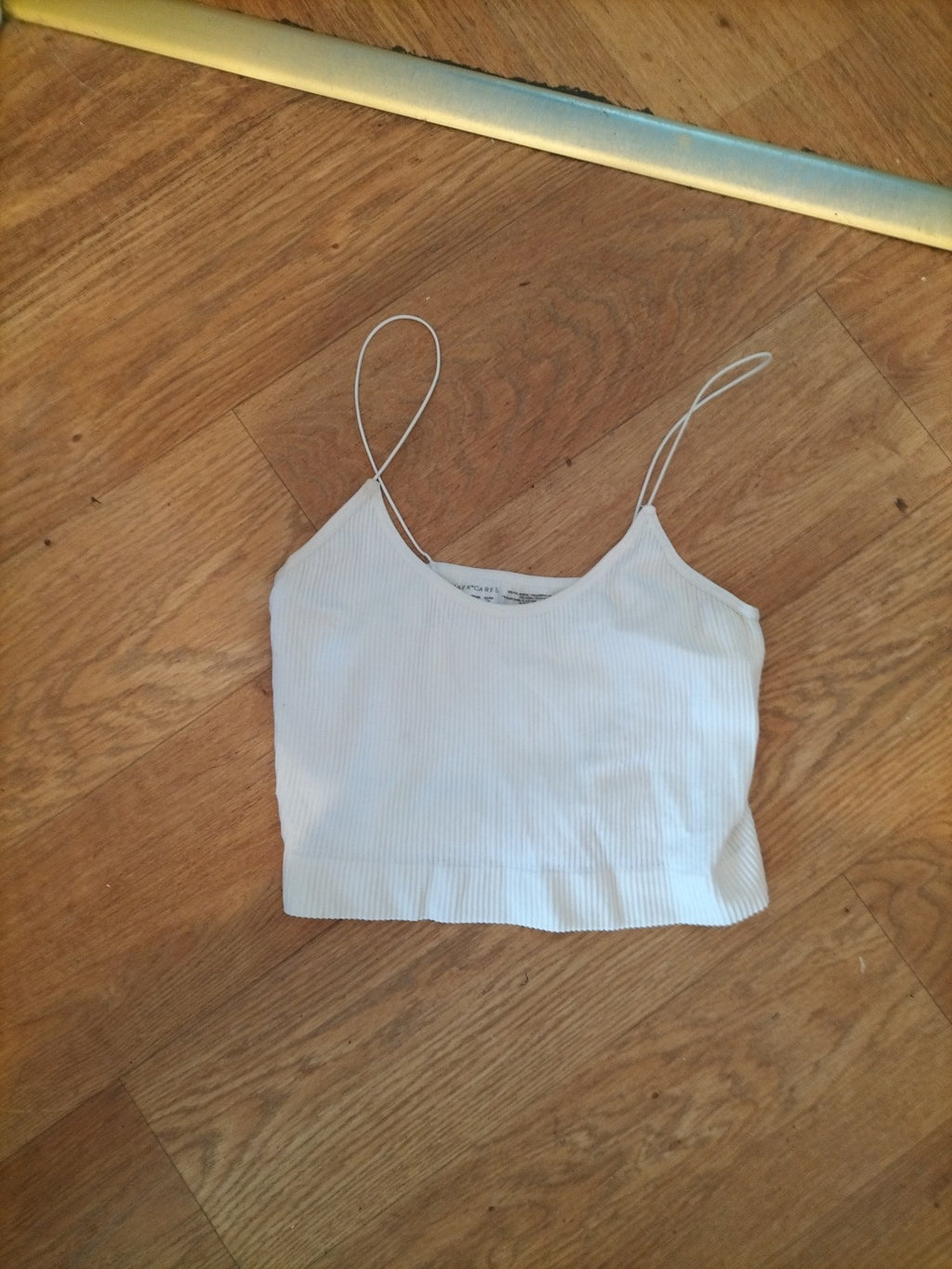 Primark 10-12 White Ribbed Bralette