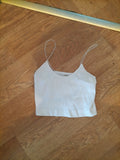 Primark 10-12 White Ribbed Bralette