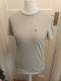 Mens All Saints Size Extra Small Grey Short Sleeved T-shirt
