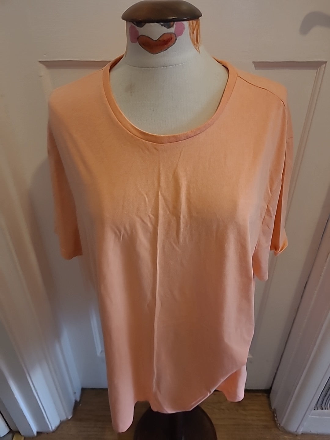 Mens George Size 2XL Peach Short Sleeved Tshirt