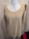 Ladies Size 18-20 Beige Long Sleeved Blouse