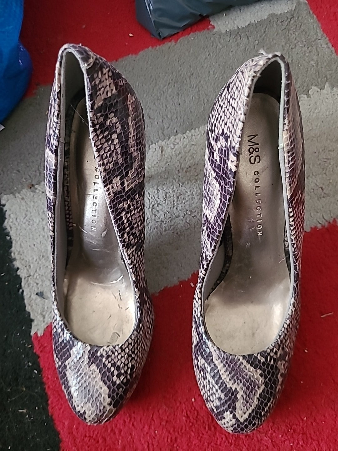 Ladies Marks And Spencer Size 6 Brown/Beige Heels