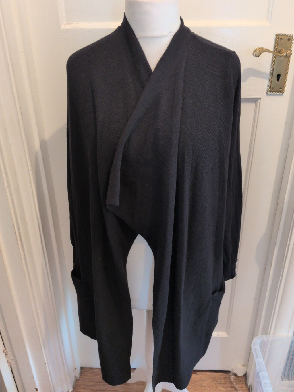 George 16 Black Open Blouse Cardigan
