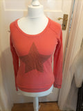 Ladies Only Size Small Coral Star Long Sleeved Top
