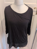 George 18 Black Half Sleeve Blouse