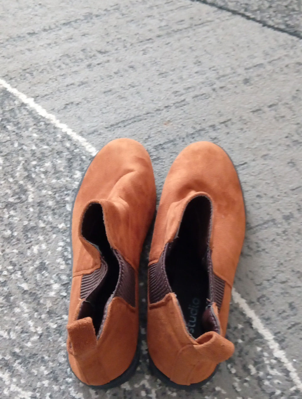 Ladies Brown Suede Ankle Boots Size 4 Studio Free Delivery