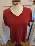 Mens Morley Size Medium Red Short Sleeved V Neck Tshirt