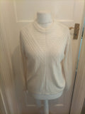 Ladies B.Young Size Medium White Knit Jumper