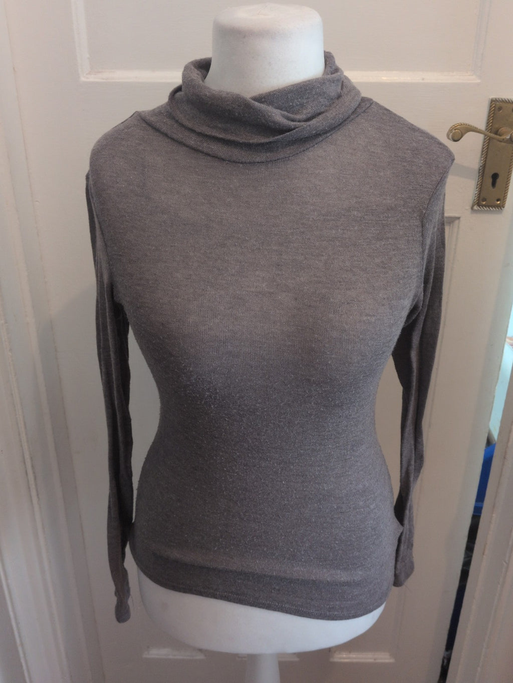 Primark 10 Grey Lightweight Jumper High Neck
