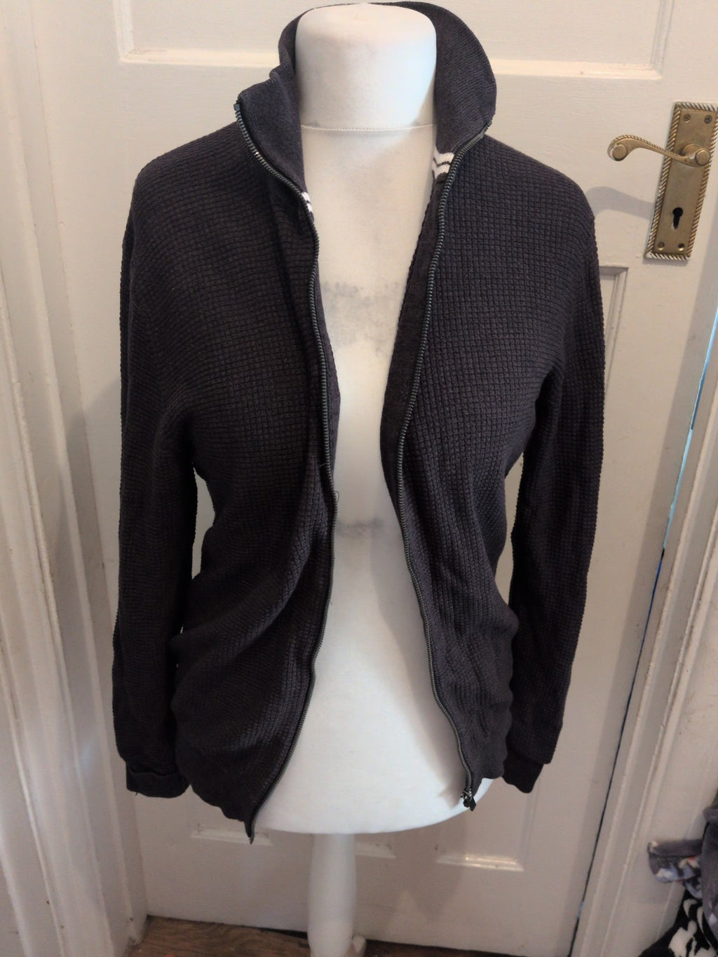 Mens George Large Black Full Zip Jacket