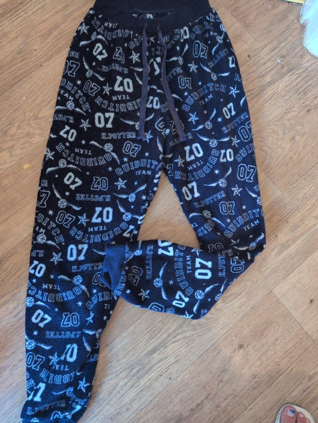Ladies Primark Size XS Navy And White Pattern Elasticated Pyjama Bottoms