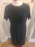 Ladies Eastex Size 10 Black Short Sleeved Dress