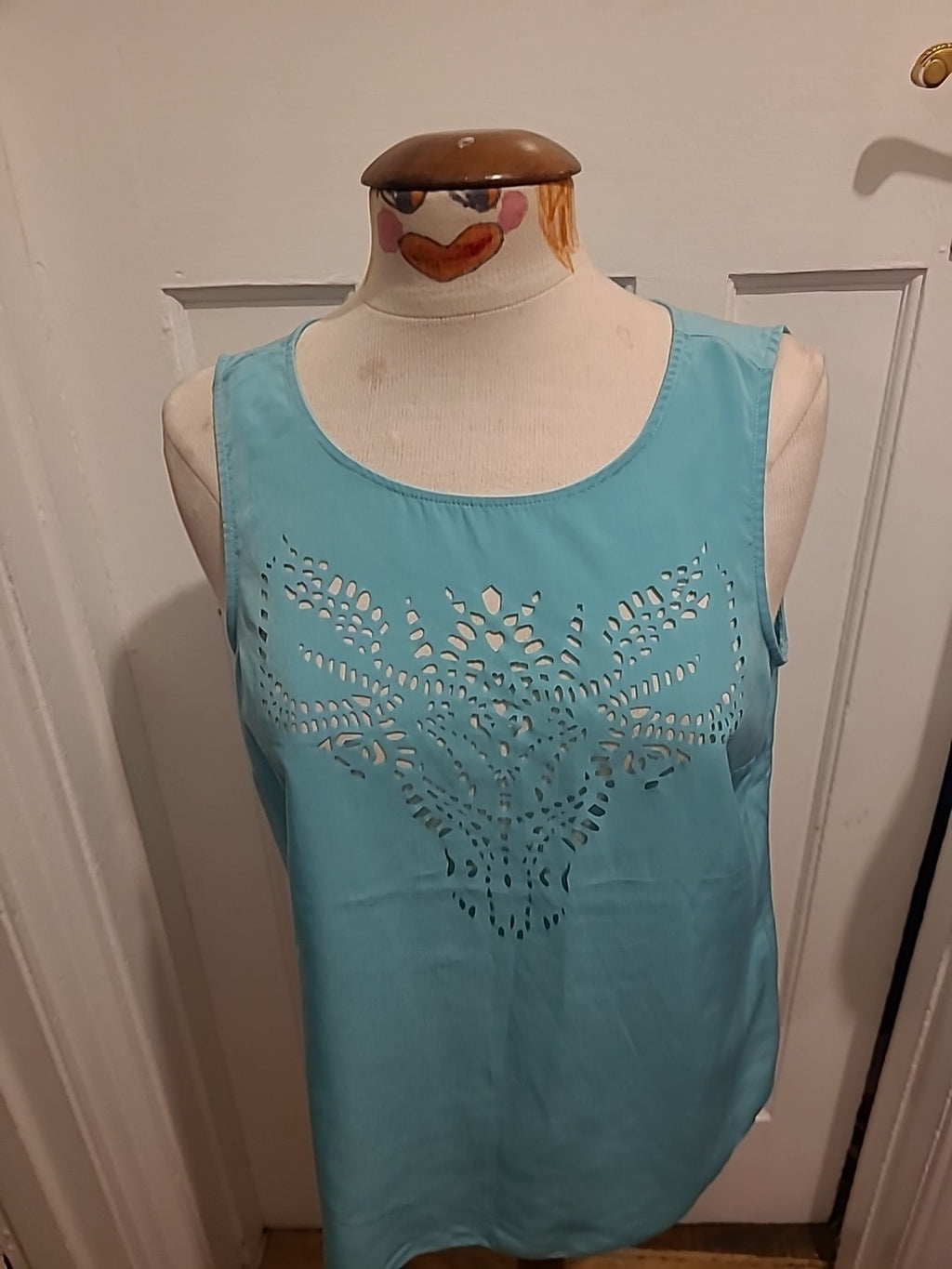 Ladies Maison Scotch Sleeveless Top Size 14 Teal