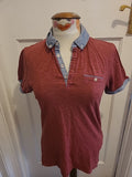 Mens Next Size Small Rust Short Sleeved Polo