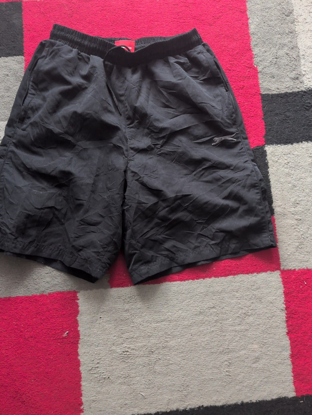 Mens Slazenger Size Medium Black Lined Shorts
