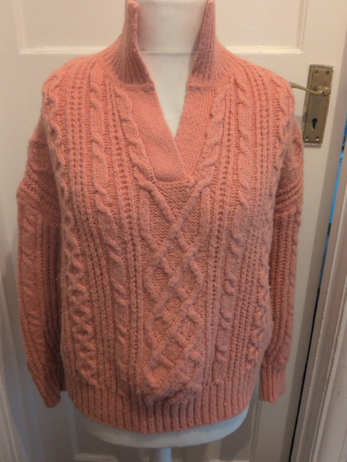 Tu 16 Peach Knit High Neck Jumper