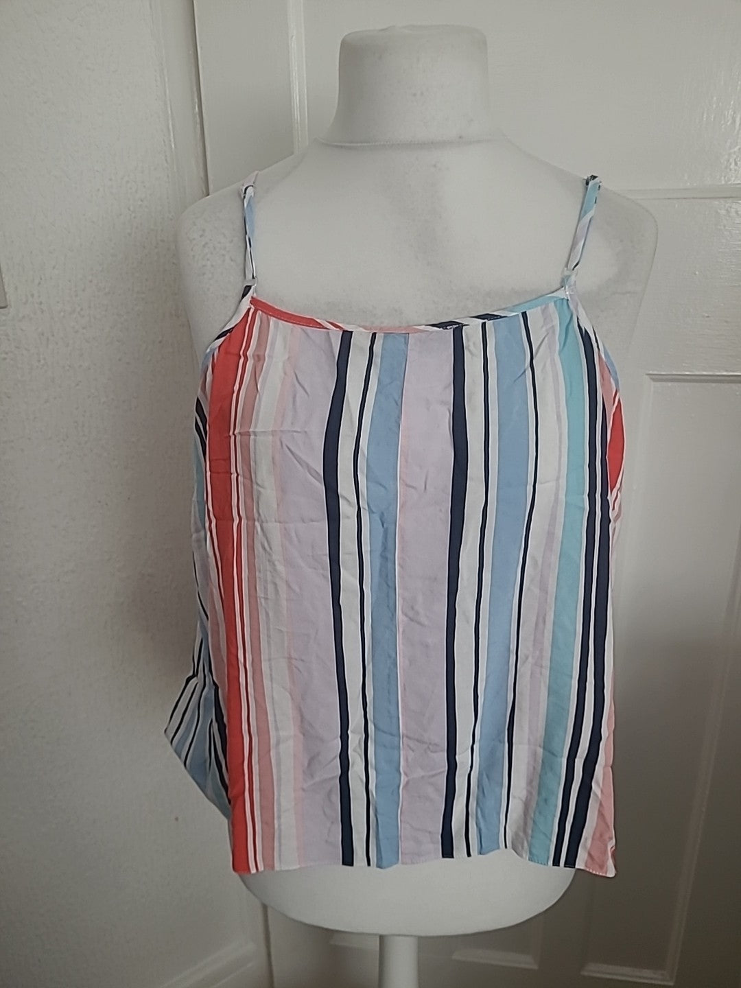 Ladies George Size 16 Multi Stripe Cami Sleeveless