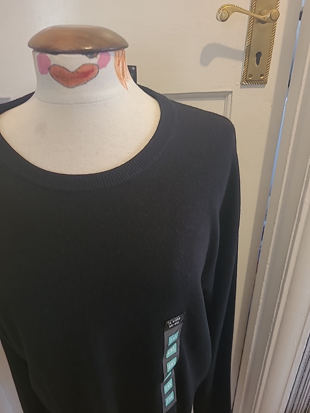 Brand New Mens Primark 2XL Black Pullover Jumper