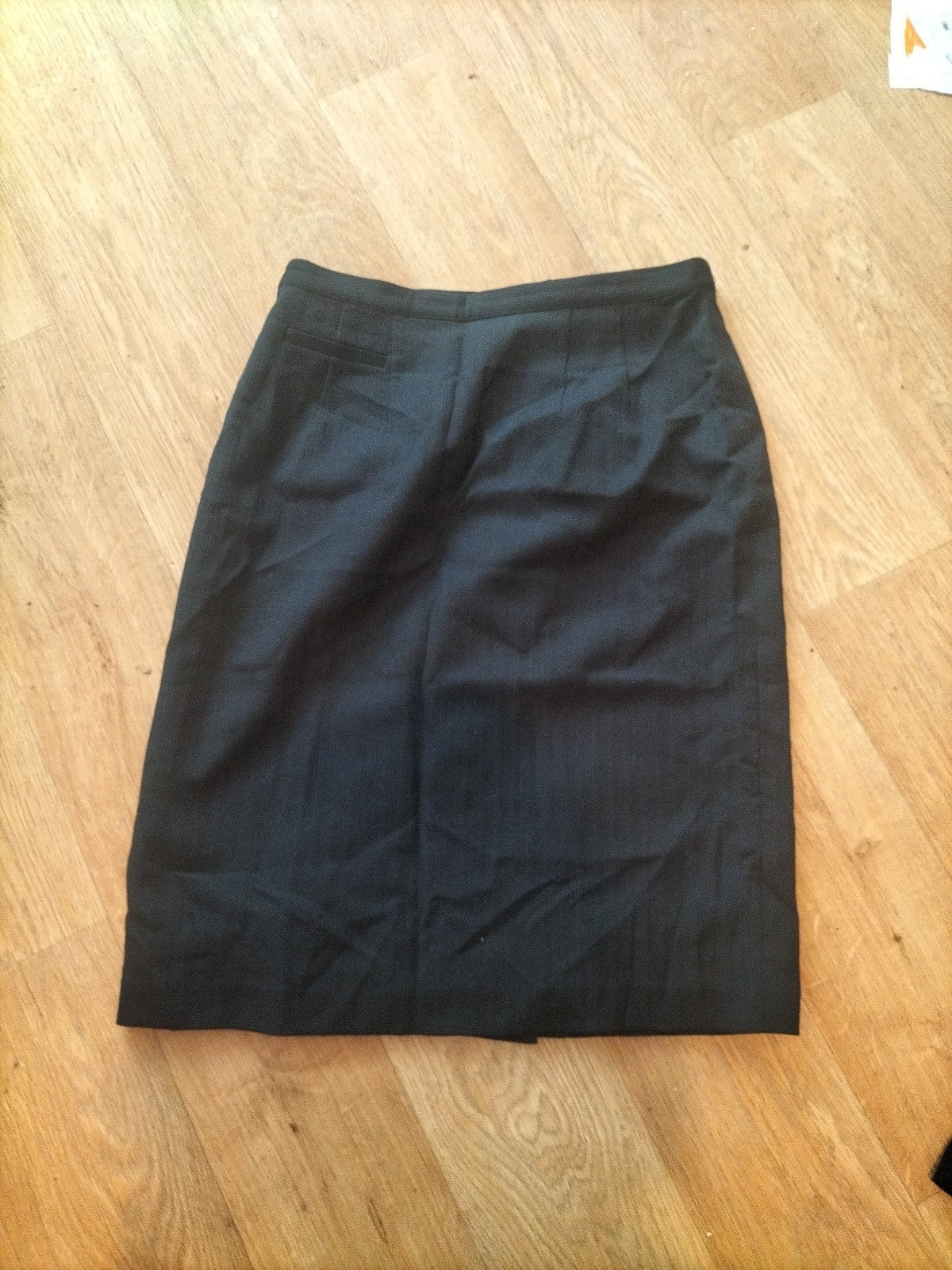 Ladies Emma Somerset Size 12 Black Ribbed Lined Pencil Skirt