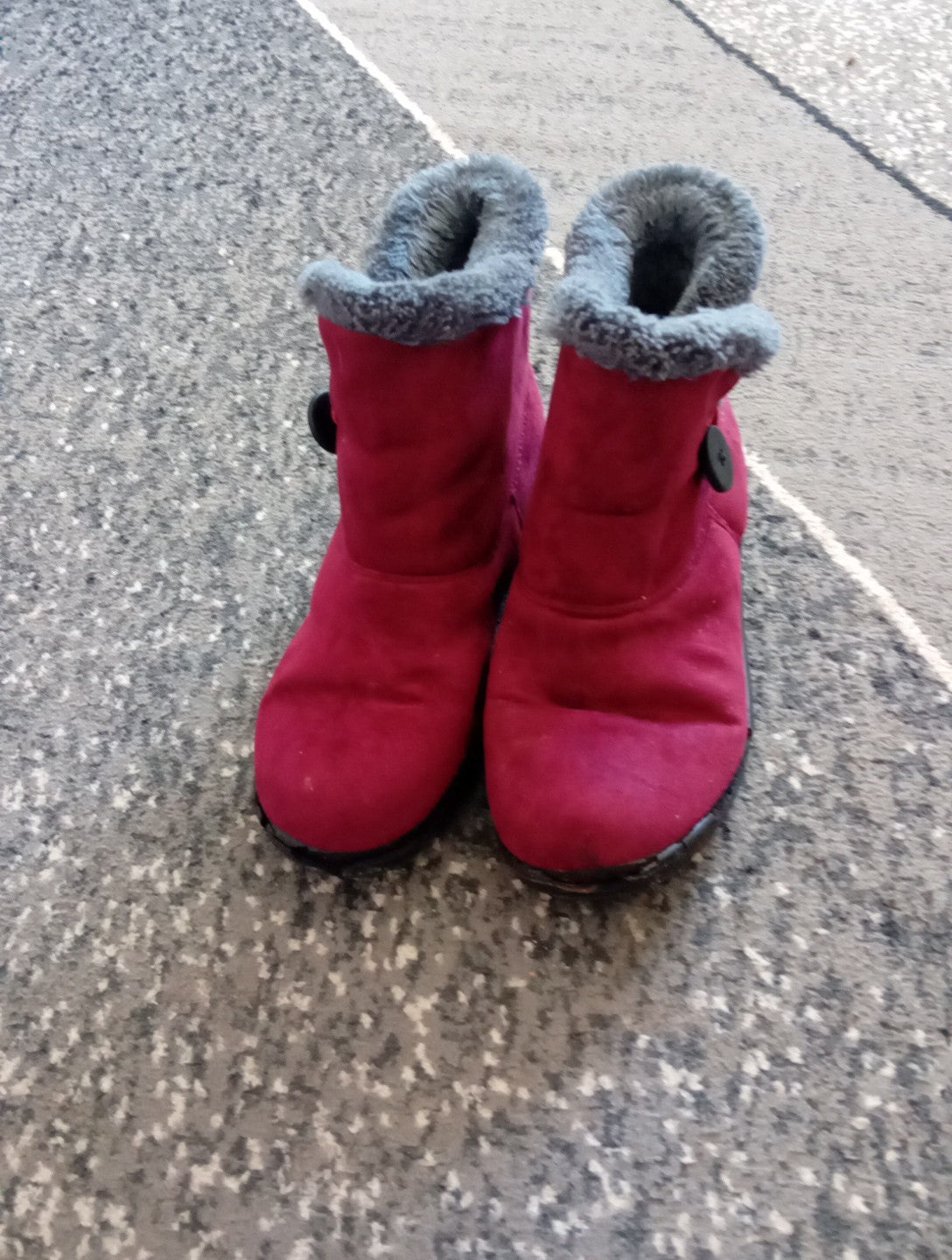 Ladies Trueform Boots Red Size 3 Free Delivery