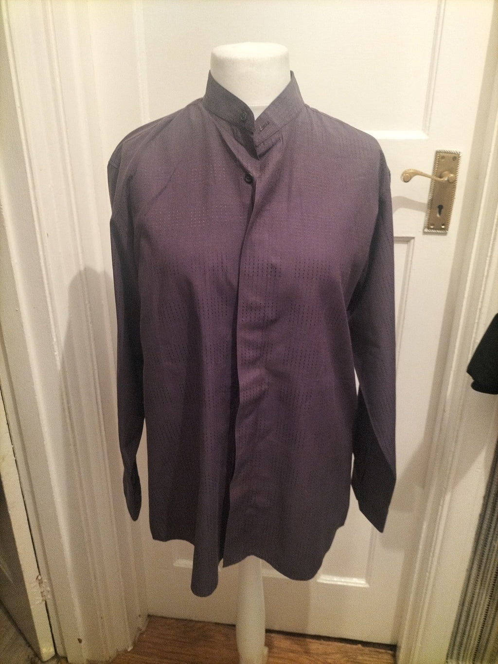 Mens Canda Size L Dark Violet Long Sleeved Shirt