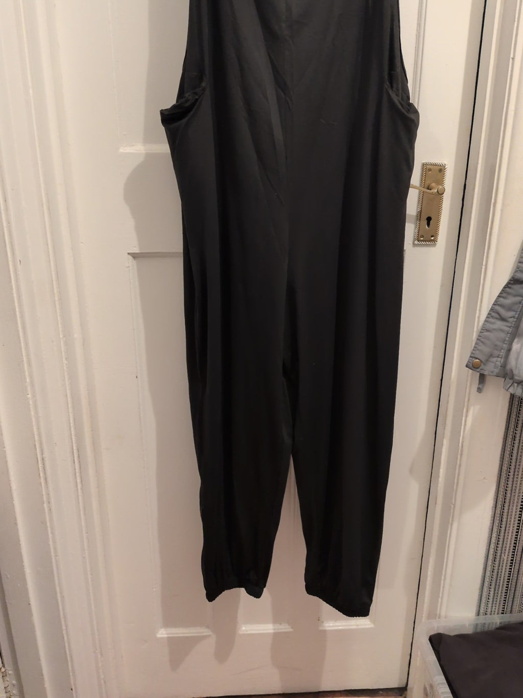 3XL Black Sleeveless Jumpsuit