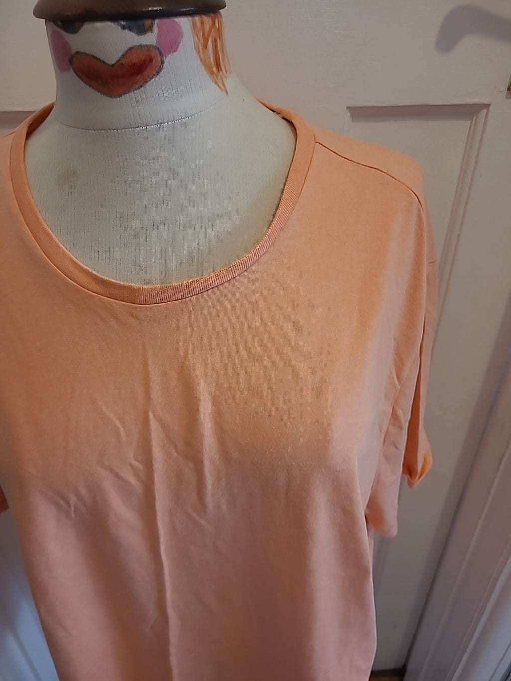 Mens George Size 2XL Peach Short Sleeved Tshirt