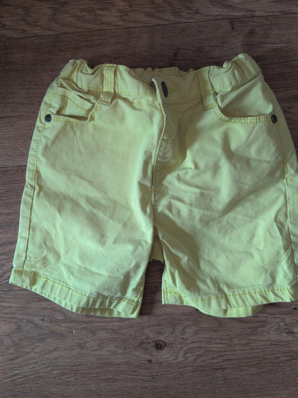 Fagottino 2-3 Years Yellow Elasticated Denim Shorts