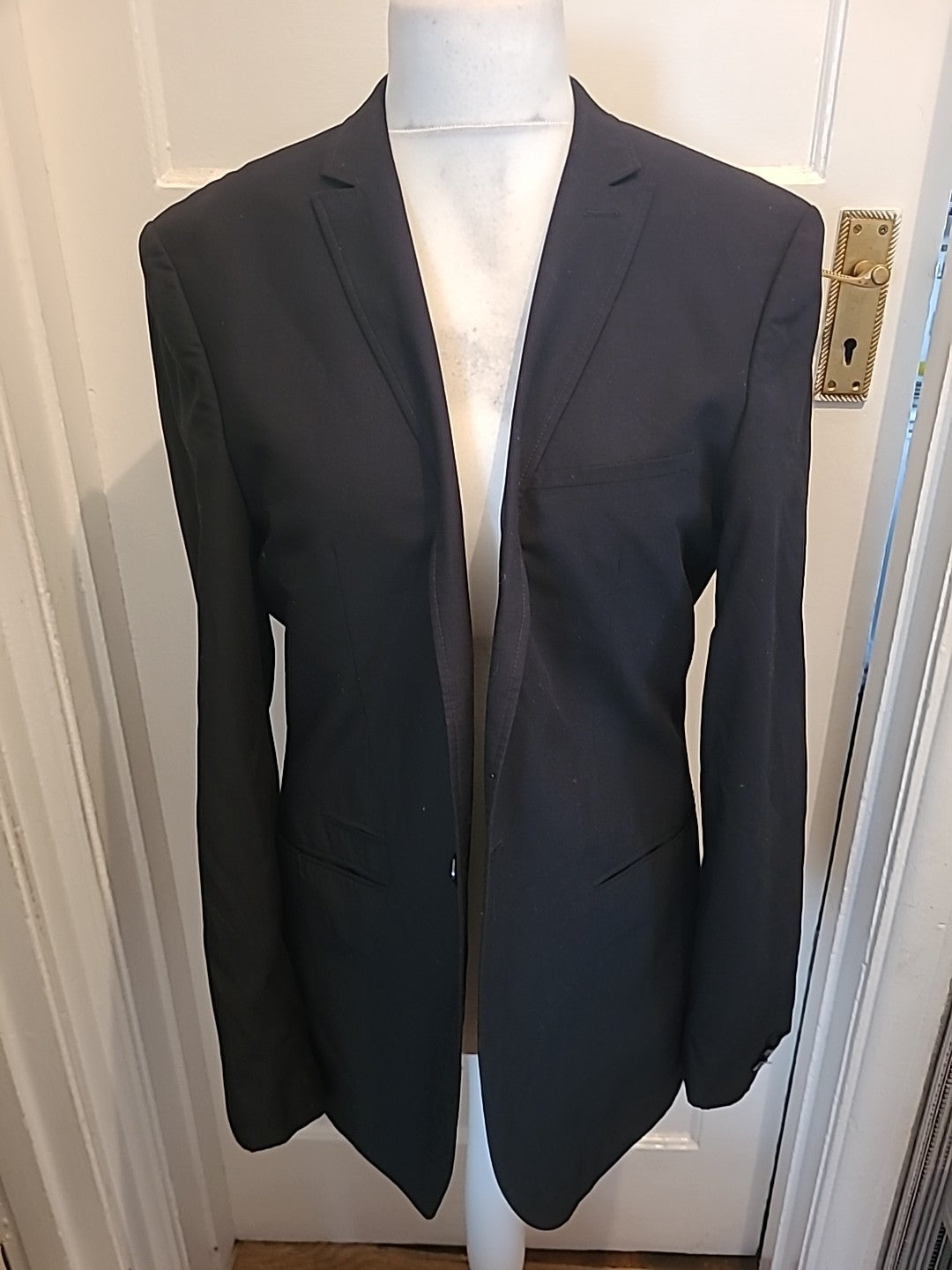 Mens Butler&Webb Size 42L Black Padded Lined Blazer