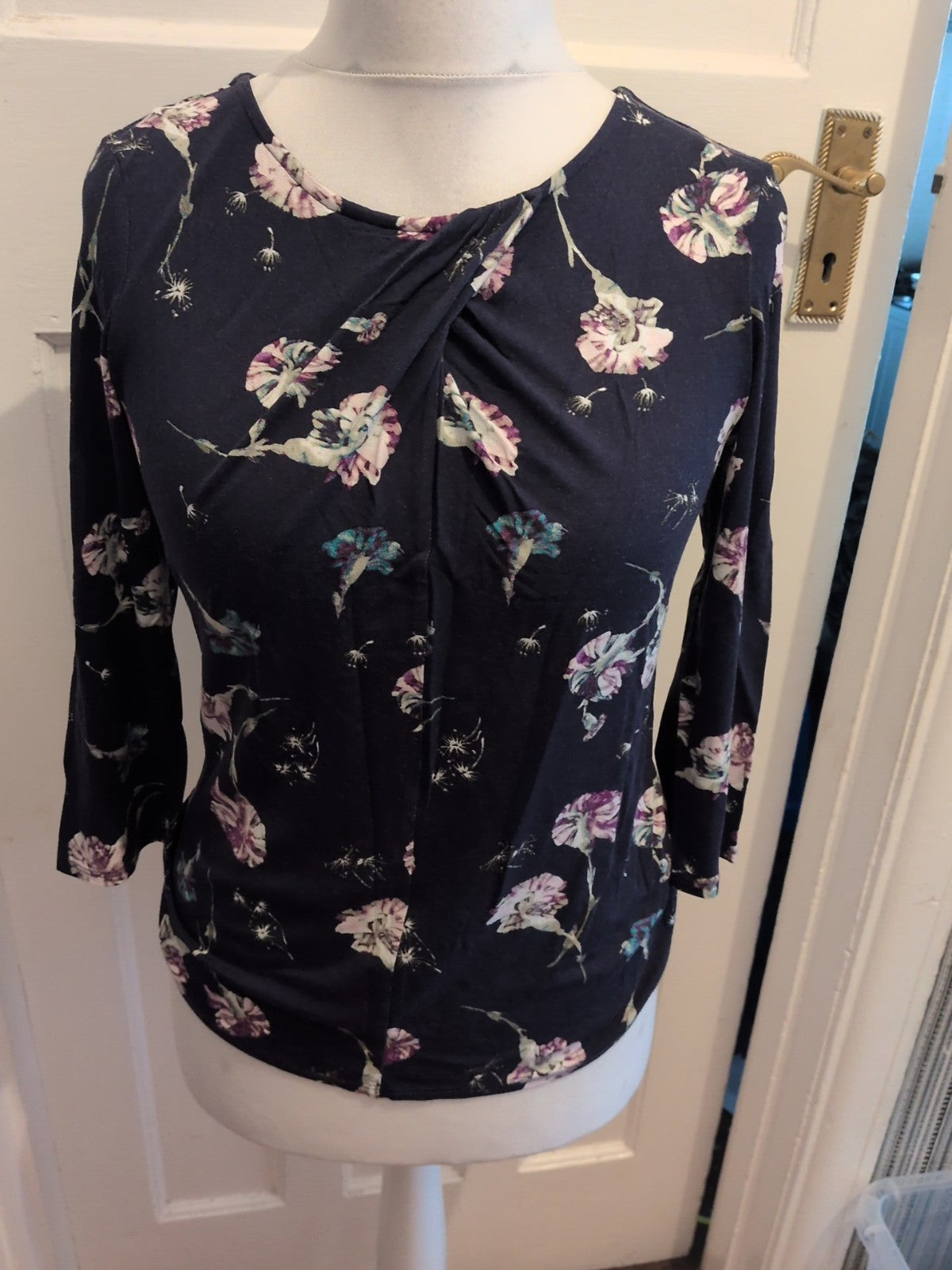 Classic 10 Midnight Floral Long Sleeve Blouse