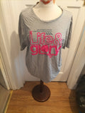Brand News Mens Life & Glory Size 2XL Grey Pink Short Sleeved Tshirt
