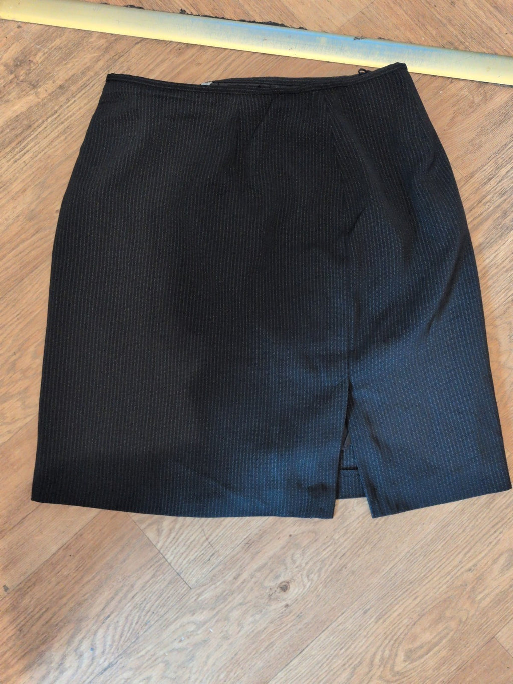Next 16 Long Black Pinstripe Lined Skirt