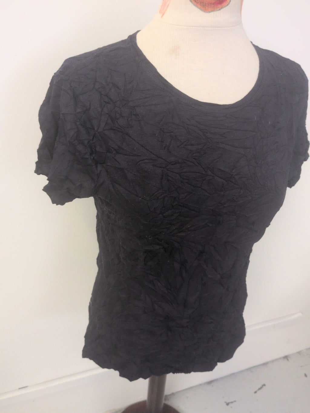 Ladies Primark 18 Navy Short Sleeve Stretch Crew T-shirt