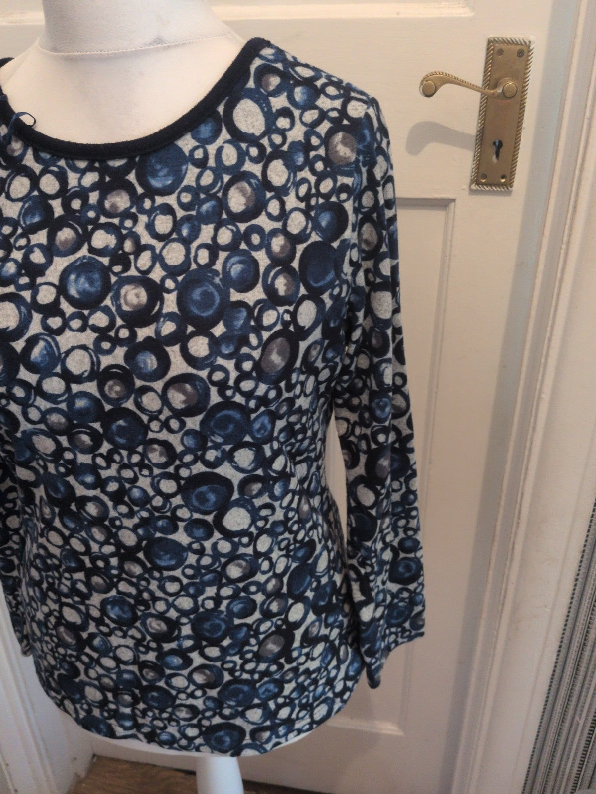 Cerulean Medium Blue Grey Long Sleeve Soft Touch Jumper