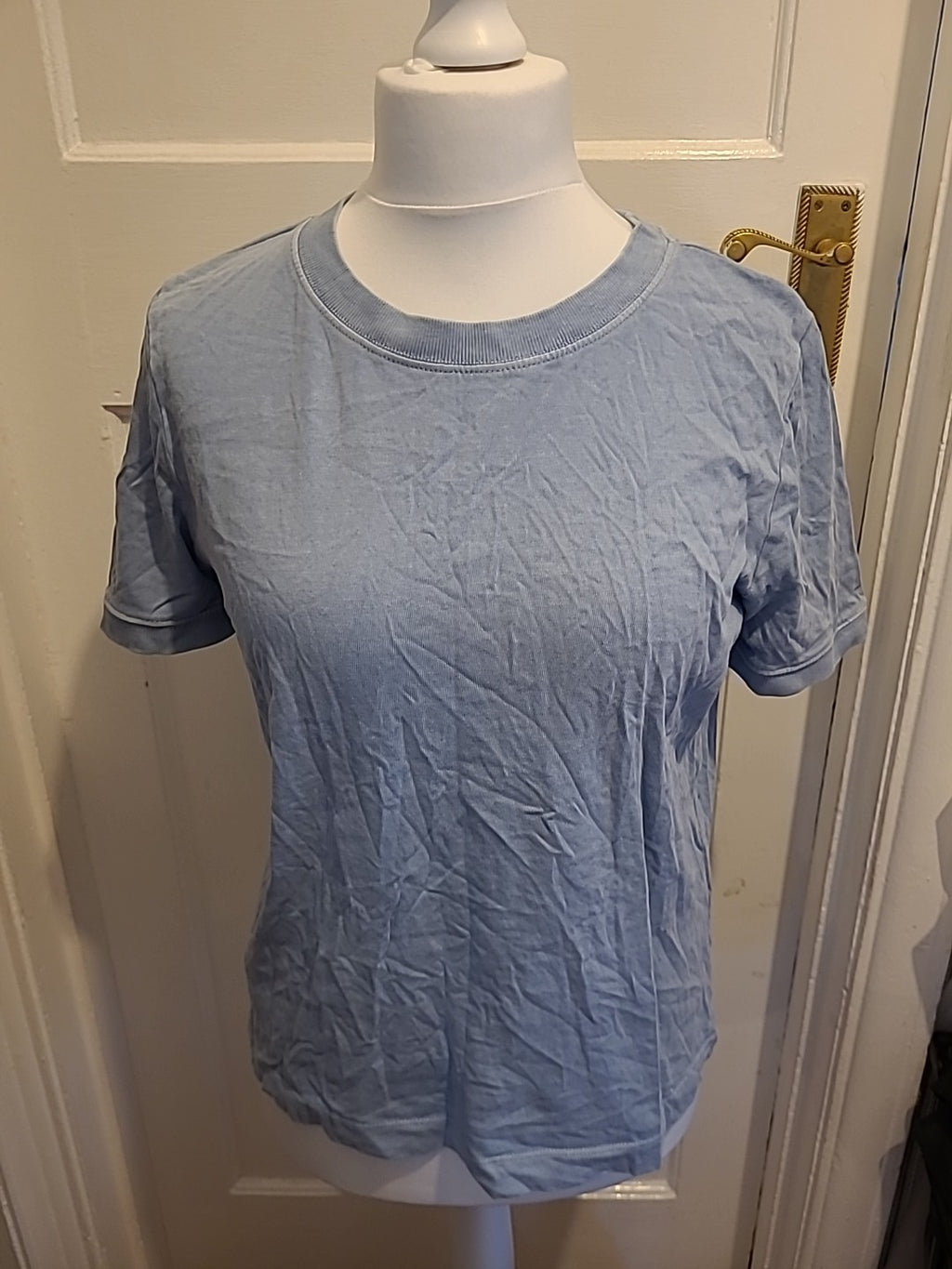 Ladies Zara Size XL Blue Short Sleeved Plain Tshirt