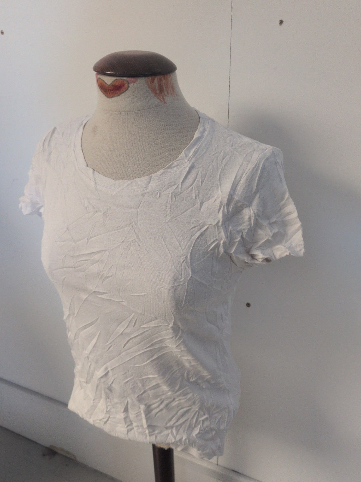 Ladies Tu Size 14 White Plain Short Sleeve T-shirt