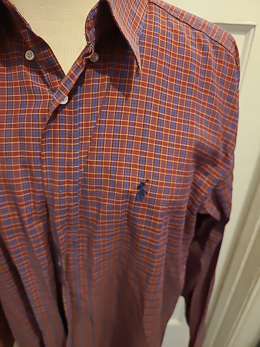 Mens Shirt Ralph Lauren Size Large Red Check