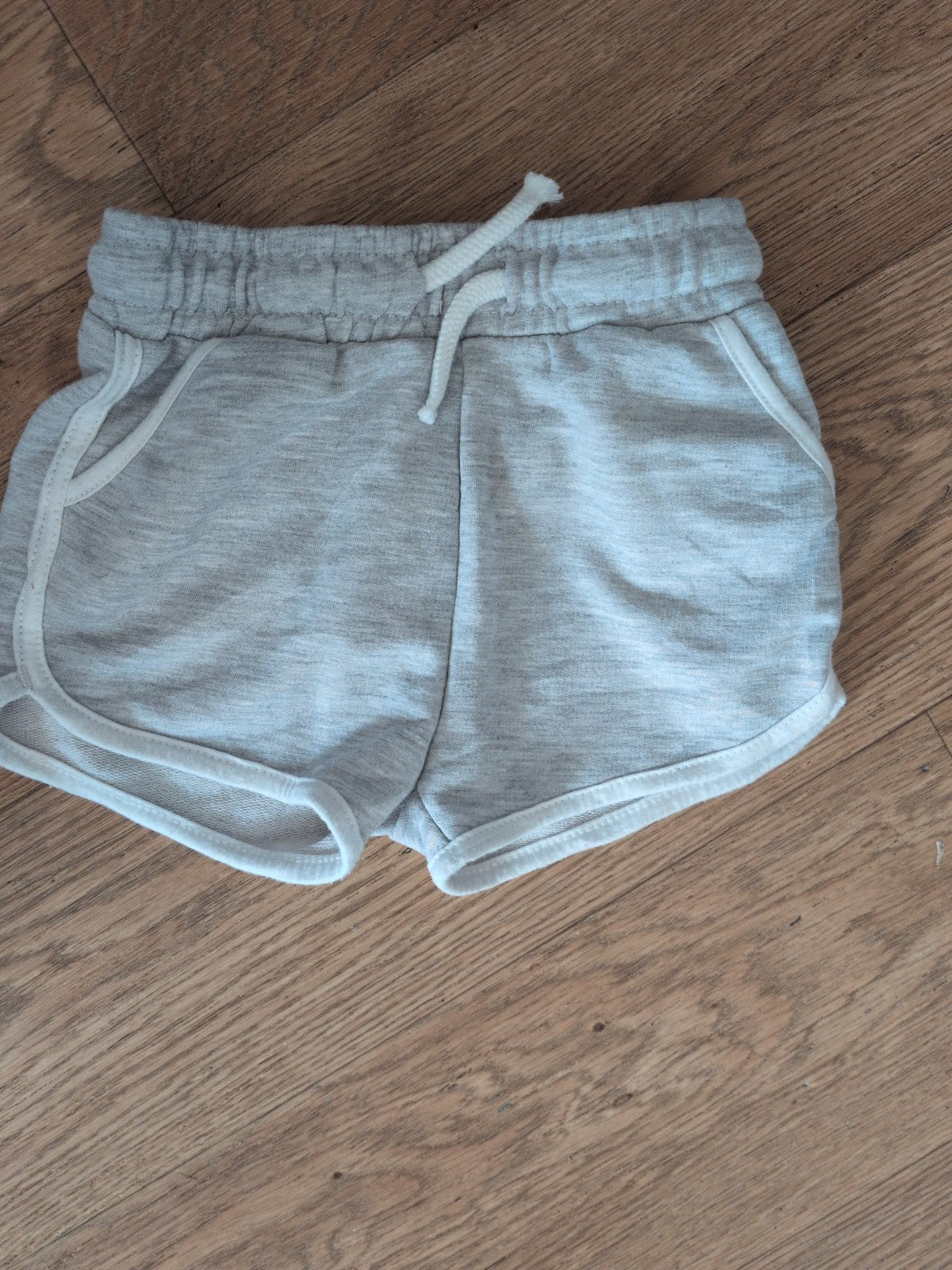 Girls Primark 3-4 Years Grey Shorts White Trim