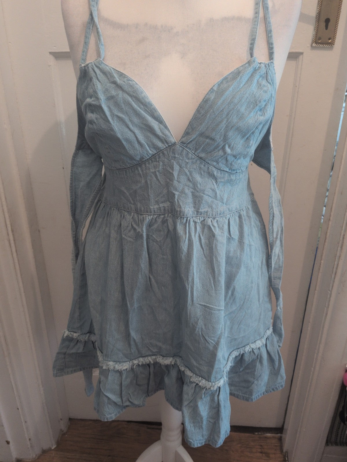 Ladies River Island Size 12 Denim Sleeveless Top