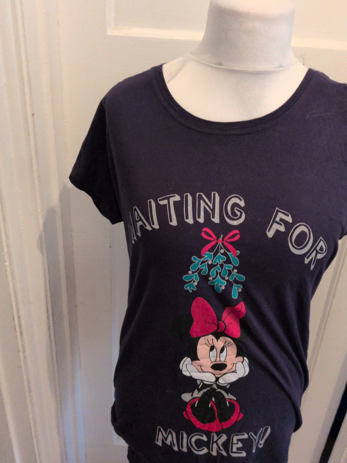 Disney 12-14 Navy Minnie Mouse Nighty Pyjama Short Sleeve