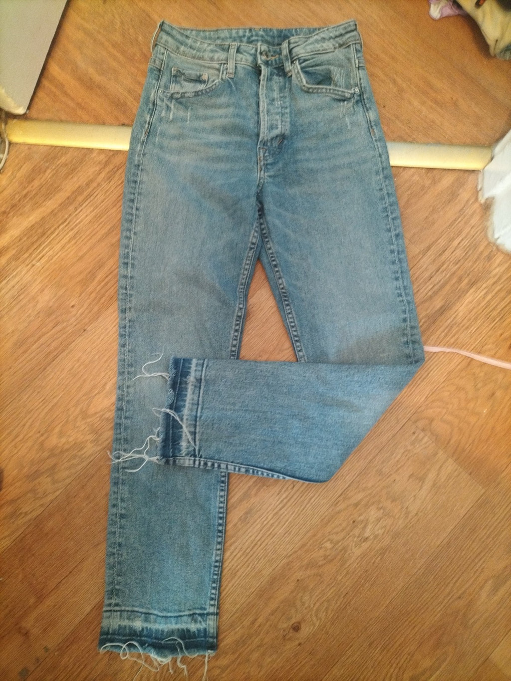 25" Ladies High Waist Vintage Slim Ankle Jeans