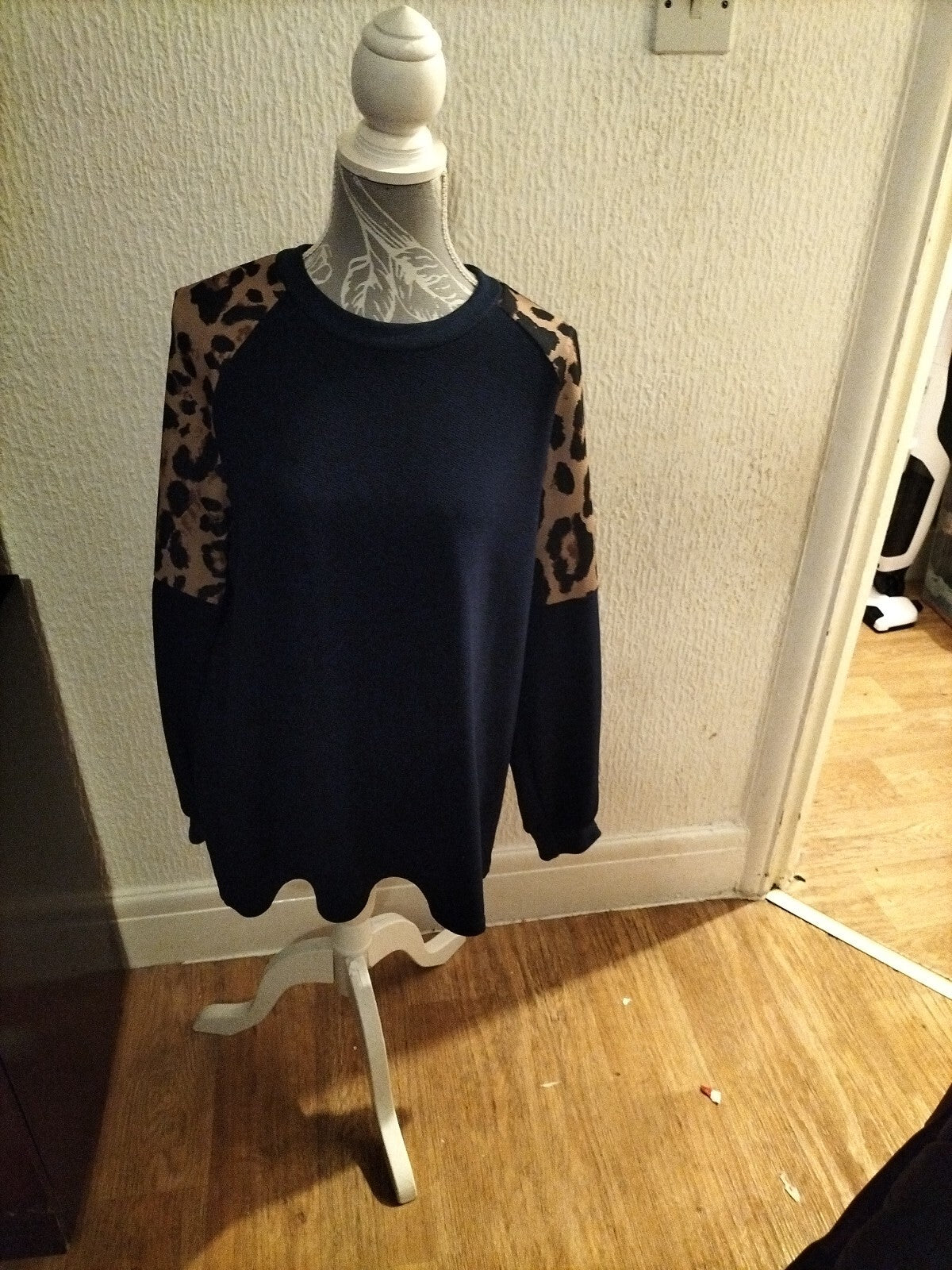 Ladies Shein Large Navy Blouse