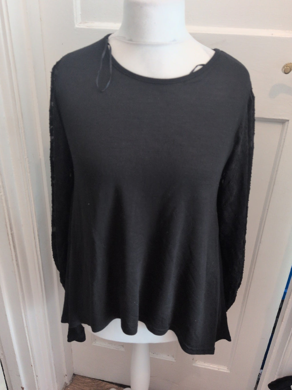 Blue Vanilla Medium Patterned Sleeve Blouse Longline