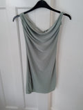 Ladies Boohoo Size 4 Dress Bodycon Sage Green Dress