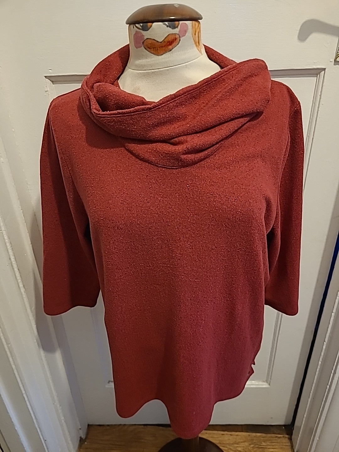 Ladies Tigi Size 14/16 Red High Neck Jumper