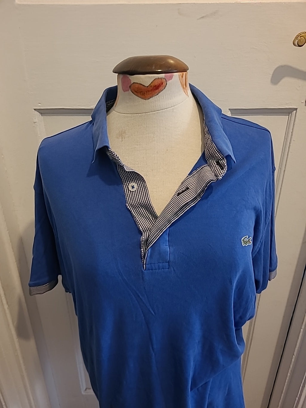 Mens Lacoste Size 2XL Blue Short Sleeved Polo